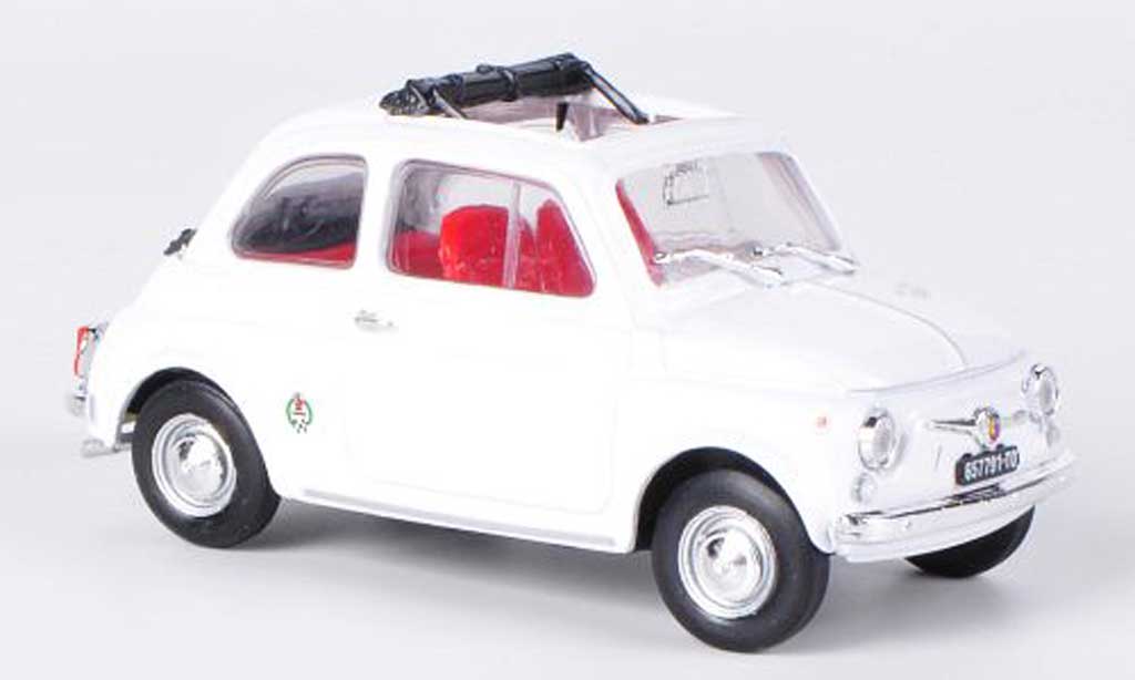 Fiat 595 1/43 Brumm Abarth SS wit offenes Faltdach 1965 modelauto
