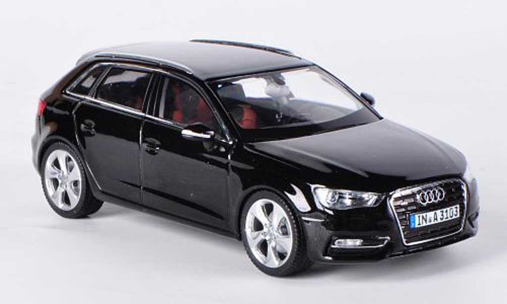 Audi A3 1/43 Schuco Sportback zwart 2012 modelauto