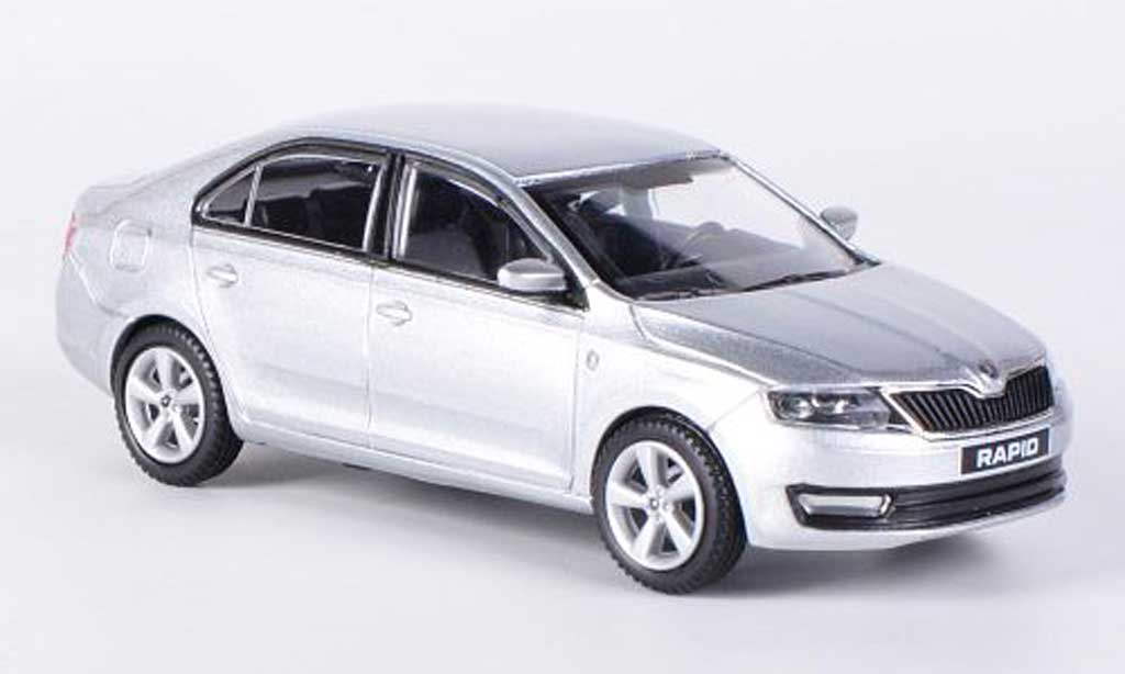 Skoda Rapid 1/43 Abrex grijsgrijs 2012 modelauto