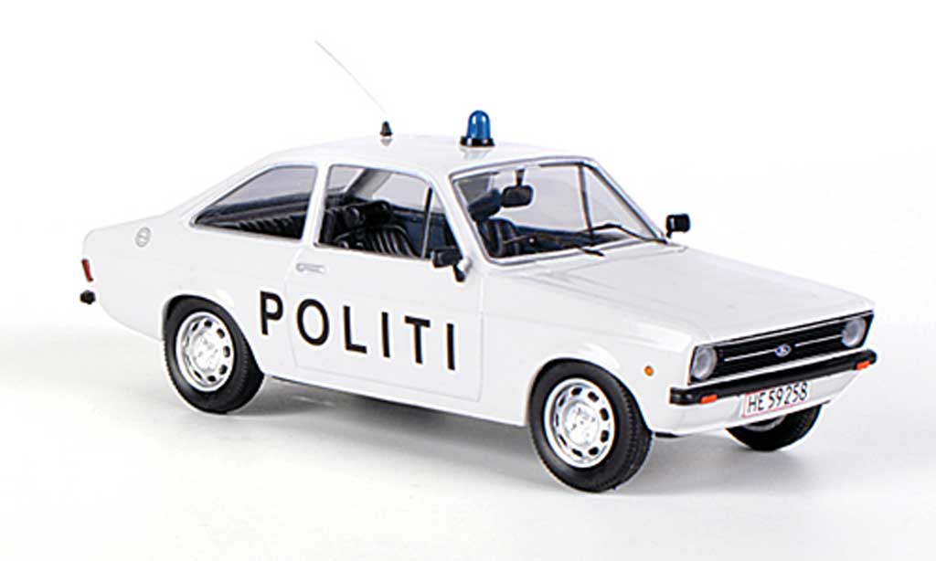 Ford Escort MK2 1/43 Skandinavisk MK2 Politi Politie (DK) modelauto