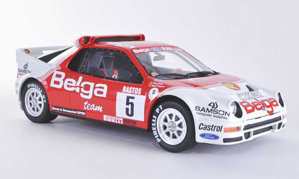 Ford RS 200 1/18 Ottomobile No.5 Belga - RAS Sport R.Droogmans / R.Joosten Rally Ypern 1986 modelauto
