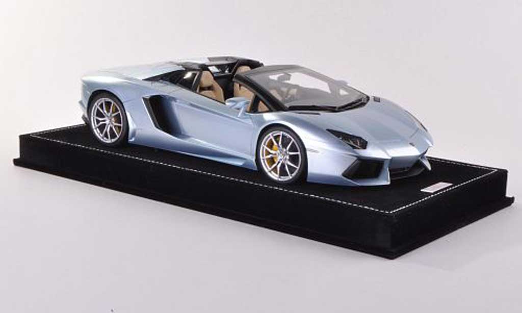 Lamborghini Aventador LP700-4 1/18 MR Collection LP700-4 Roadster grijsblauw modelauto