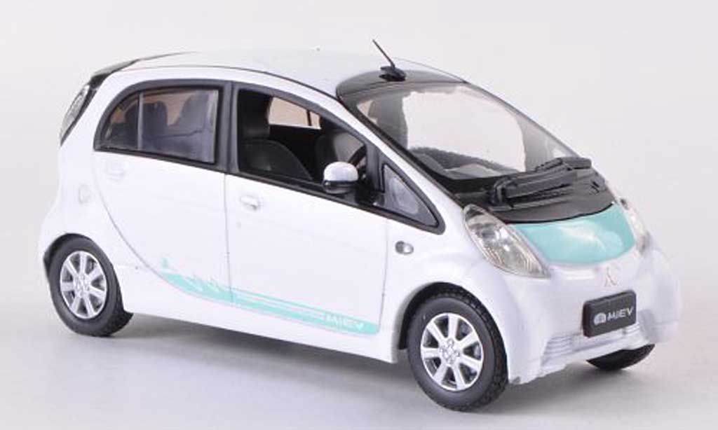 Mitsubishi iMiev 1/43 Vitesse wit/turkis RHD modelauto