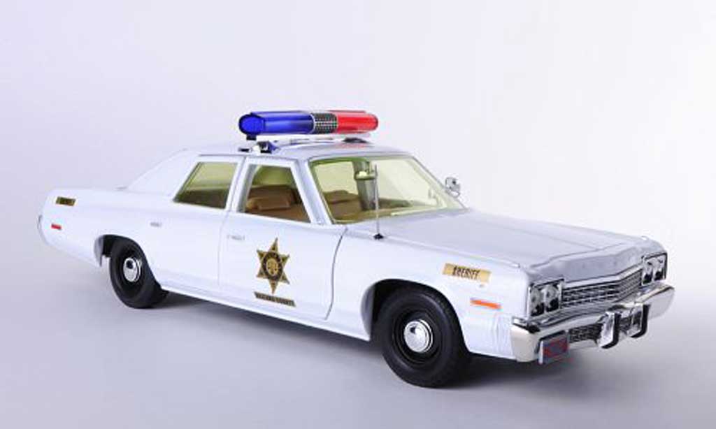 Dodge Monaco 1974 1/18 Johnny Lightning 1974 Hazzard County Sheriff The Dukes of Hazzard - Rosco Patrol Car modelauto