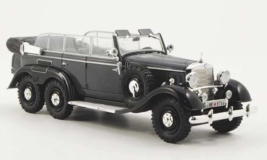 Mercedes G4 1/43 WhiteBox (W31) grijs/zwart 1938 modelauto