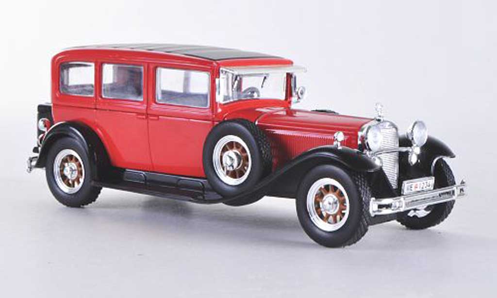 Mercedes 460 1/43 WhiteBox Typ Nurburg (W08) rood/zwart 1929 modelauto