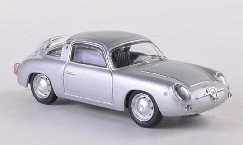 Fiat 750 1/43 Best Abarth Zagato grijsgrijs 1958 modelauto