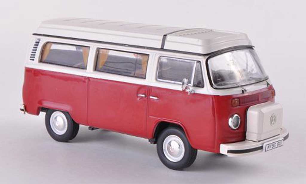 Volkswagen T2 B 1/43 Premium ClassiXXs B b Camping Westfalia rood/beige modelauto