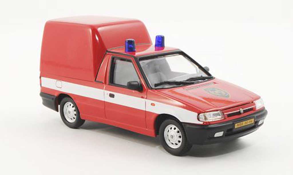 Skoda Felicia 1/43 Abrex Pick-Up Brandweer 1996 modelauto