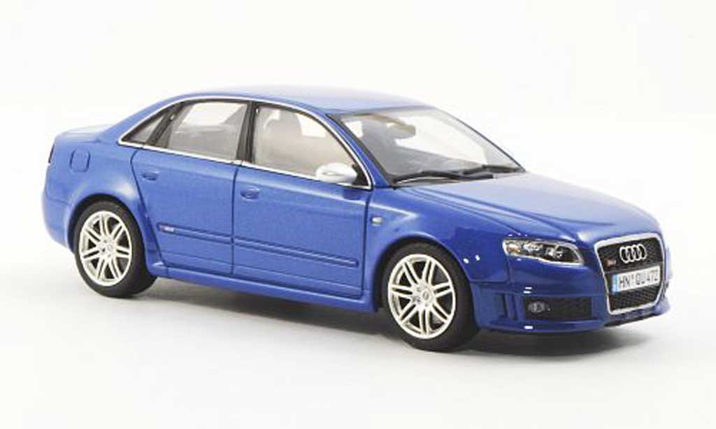 Audi RS4 1/43 Minichamps (Typ B7) blauw 2006 modelauto