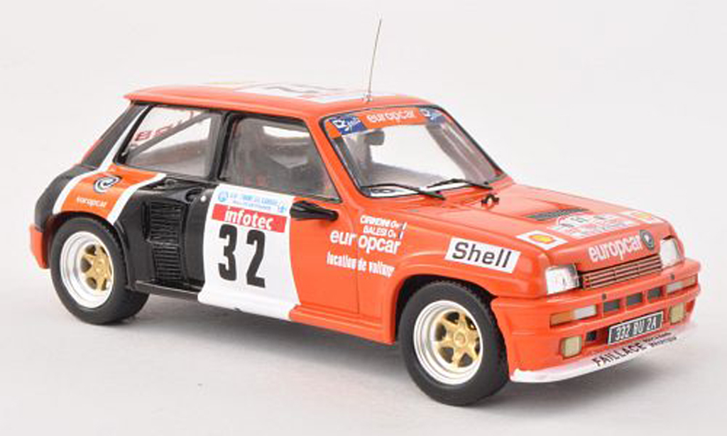 Renault 5 Turbo 1/43 IXO Turbo No.32 Europcar Tour de Corse 1986 C.Balesi/J.-P.Cirindini modelauto