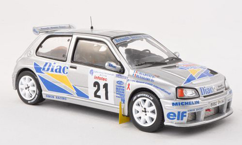 Renault Clio Maxi 1/43 IXO Maxi No.21 Diac Tour de Corse 1995 P.Bugalski/J.P.Chiaroni modelauto