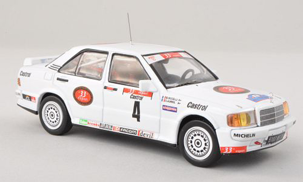 Mercedes 190 E 1/43 IXO E 2.3-16 No.4 33 Export Tour voiture 1986 D.Auriol/B.Occelli modelauto