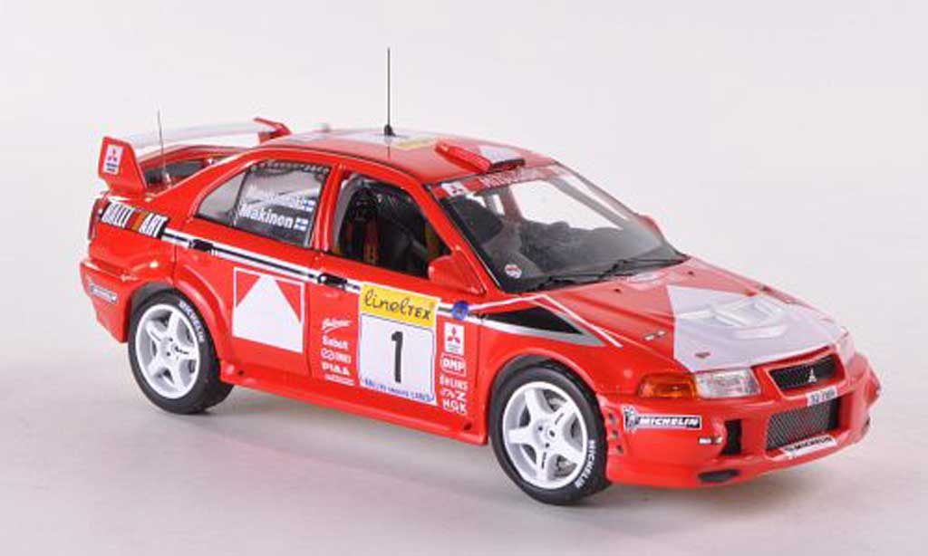 Mitsubishi Lancer Evolution VI 1/43 IXO Evolution VI No.1 Ralliart Rally Monte Carlo 1999 T.Makinen/R.Mannisenmaki modelauto