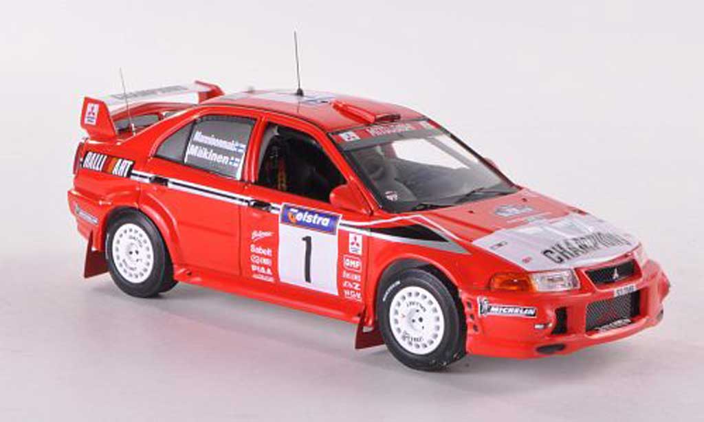 Mitsubishi Lancer Evolution VI 1/43 IXO Evolution VI No.1 Ralliart Champions Rally Australien 1999 T.Makinen/R.Mannisenmaki modelauto