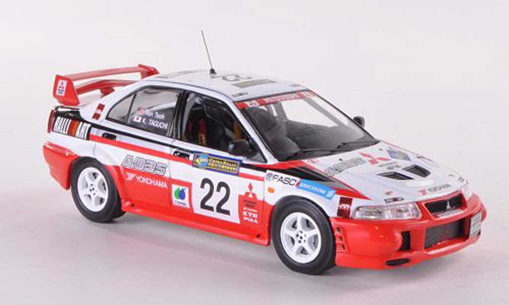 Mitsubishi Lancer Evolution VI 1/43 IXO Evolution VI No.22 Ralliart Rally China 1999 K.Taguchi/R.Teoh modelauto