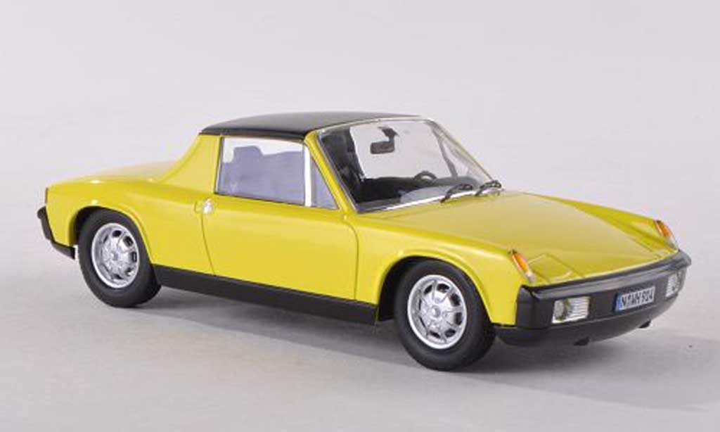 Porsche 914 1/43 Schuco clair-geel modelauto