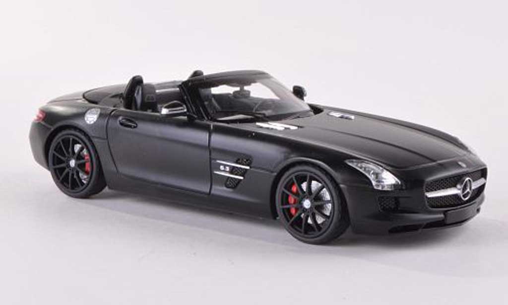 Mercedes SLS 1/43 Schuco AMG Roadster (R197) mattzwart modelauto