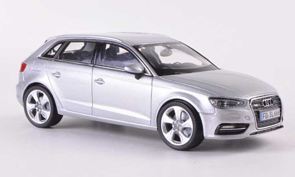 Audi A3 1/43 Schuco Sportback grijs 2012 modelauto