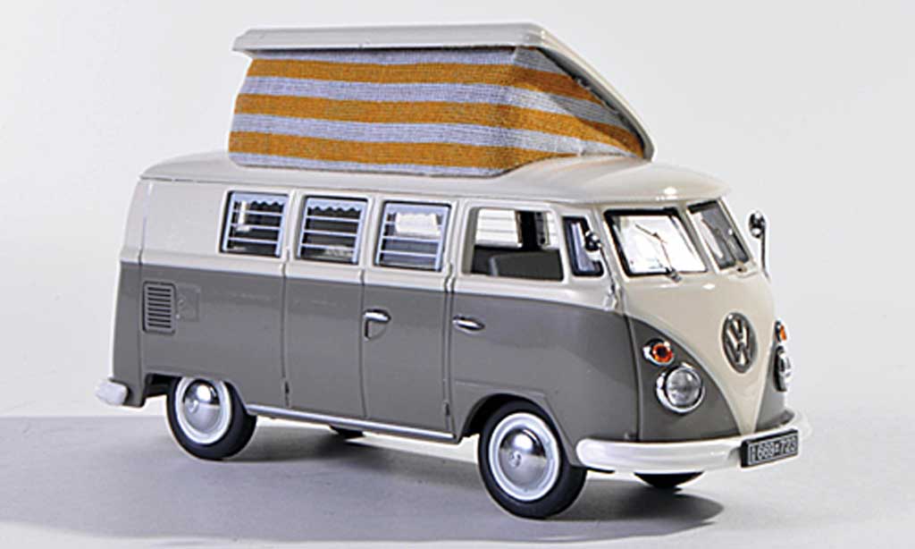 Volkswagen T1 1/43 Schuco Campingbus grijs/wit modelauto