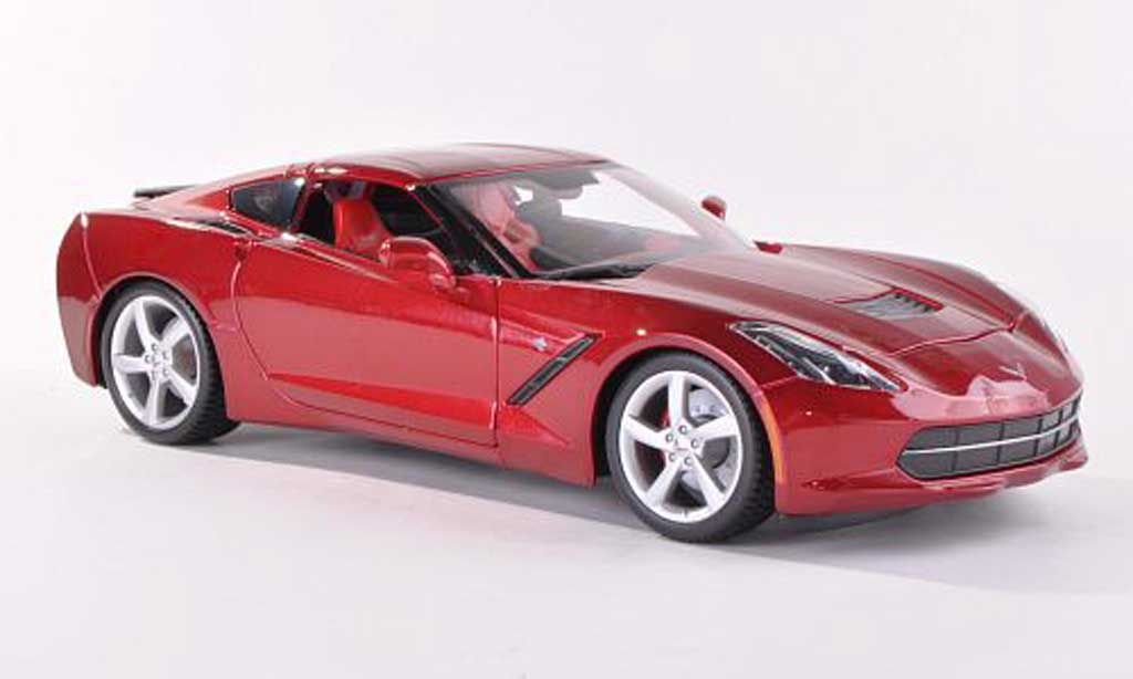 Chevrolet Corvette C7 1/43 Maisto C7 Stingray (C7) zwart-rood modelauto