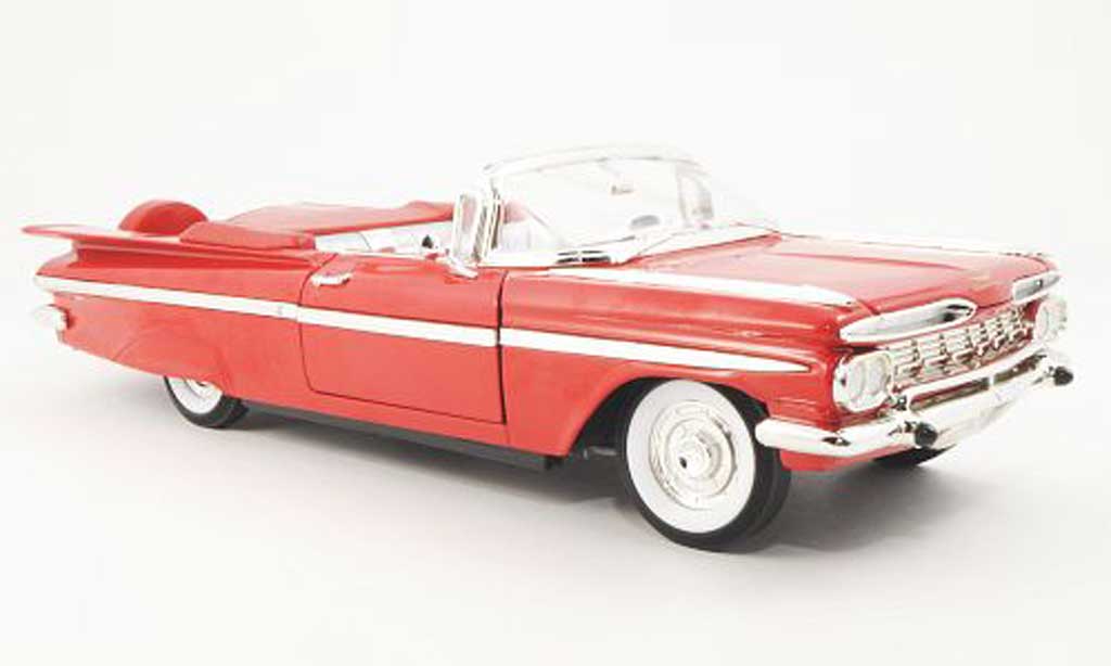 Chevrolet Impala 1959 1/18 Yat Ming 1959 Cabriolet rood modelauto