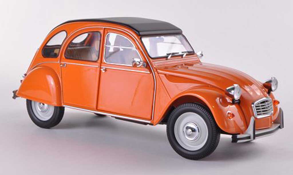 Citroen 2CV 1/18 Minichamps oranje 1976 modelauto