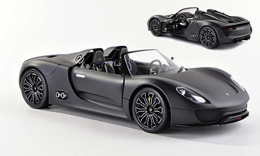 Porsche 918 2010 1/43 Minichamps 2010 Spyder mat-zwart modelauto