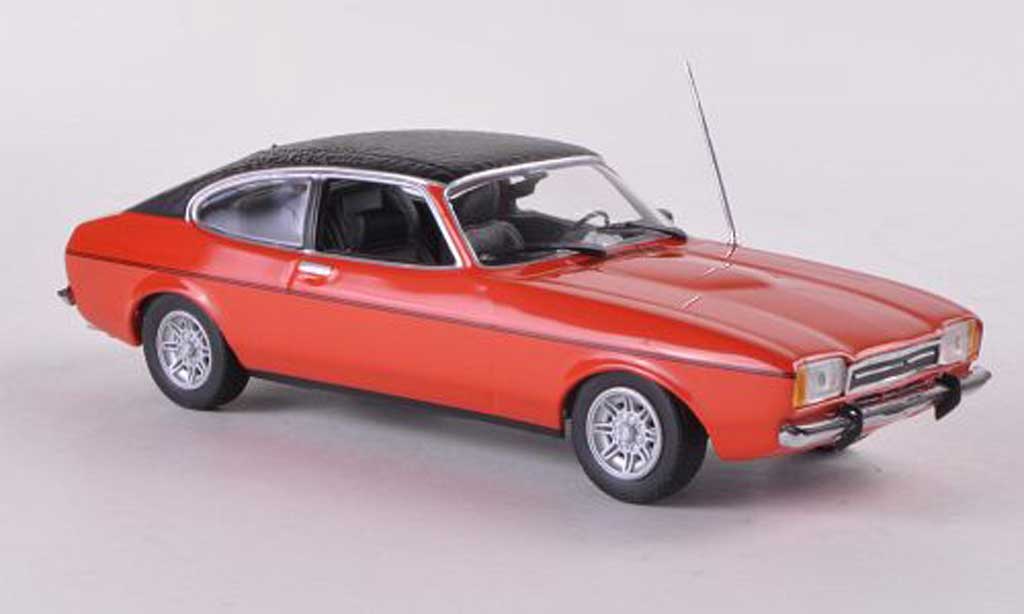 Ford Capri 1/43 Minichamps MkII rood/mattzwart 1974 modelauto