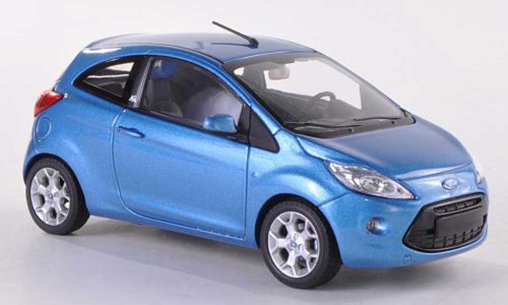 Ford Ka 1/43 Minichamps II blauw 2009 modelauto