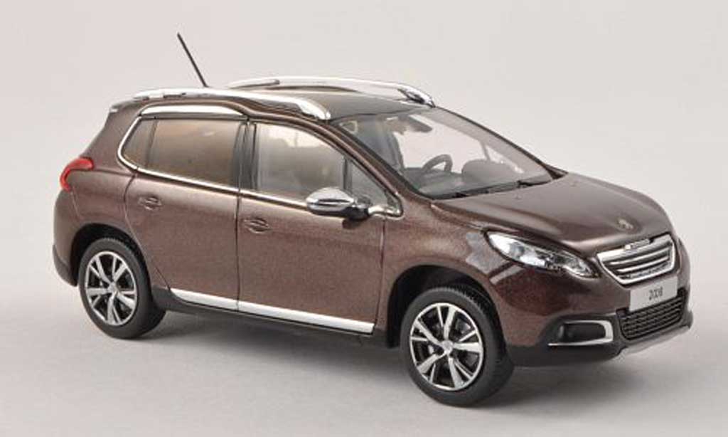 Peugeot 2008 1/43 Norev zwart-brun 2013 modelauto