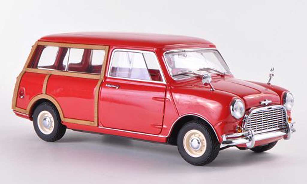 Austin Mini Morris 1/18 Kyosho Morris Morris Traveller rood RHD modelauto