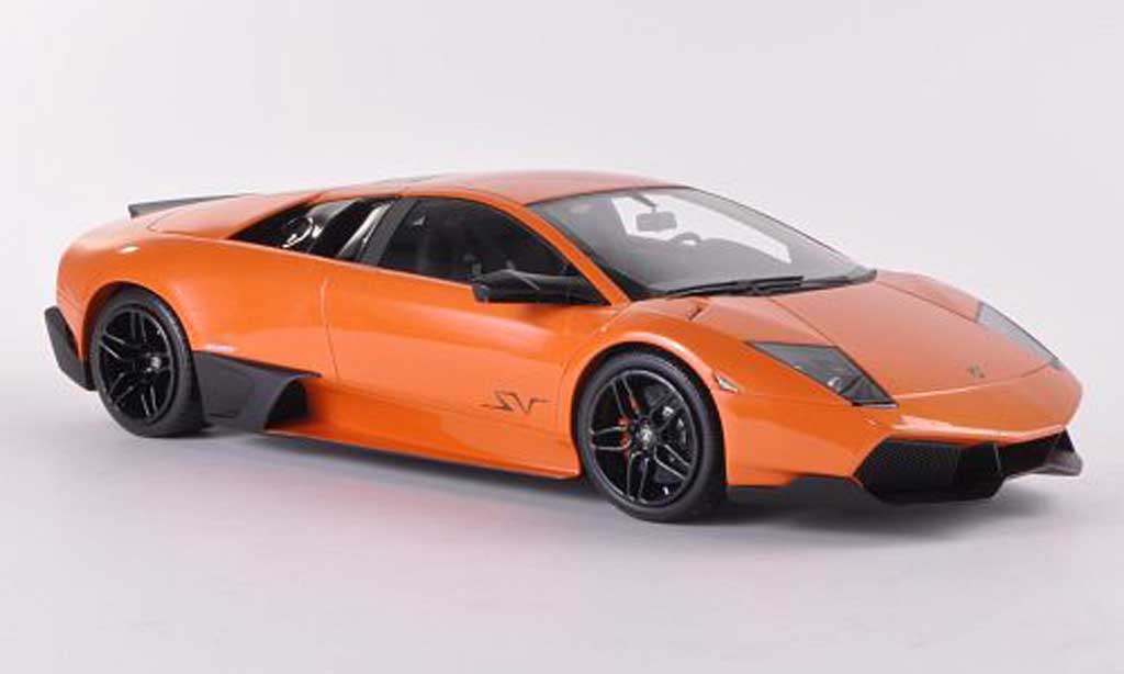 Lamborghini Murcielago LP670 1/18 MR Collection LP670 SV Fixed Wing oranje modelauto