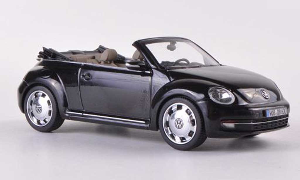 Volkswagen Beetle Cabriolet 1/43 Schuco Cabriolet zwart 2012 modelauto