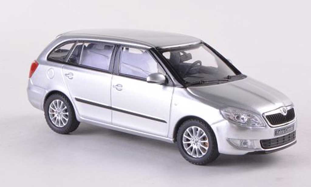 Skoda Fabia II 1/43 Abrex II Combi grijs Facelift 2010 modelauto