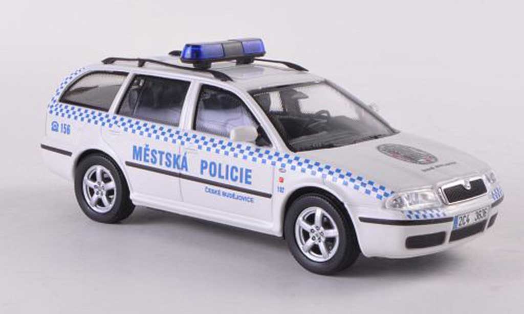 Skoda Octavia Combi 1/43 Abrex Combi Tour Mestska Policie Ceske Budejovice Politie modelauto