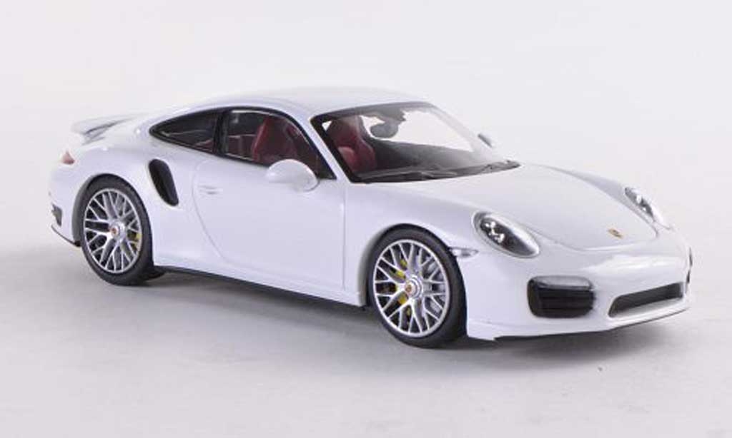 Porsche 991 Turbo S 1/43 Minichamps Turbo S wit 2012 modelauto