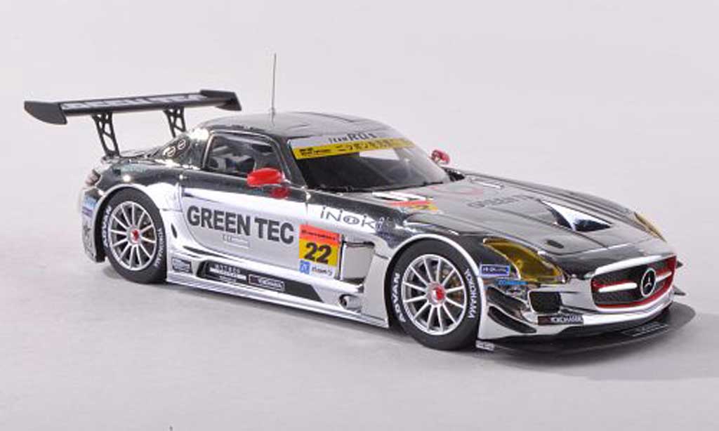Mercedes SLS 1/43 Ebbro AMG GT3 No.22 Green Tec Super GT300 2013 Hisashi Wada/Masaki Jounai modelauto