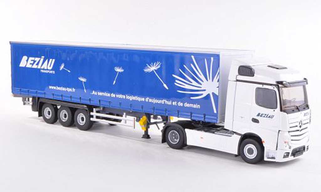 Mercedes Actros 1/43 Eligor 2 Streamspace Beziau Transports Gardinenplanen-SZ modelauto