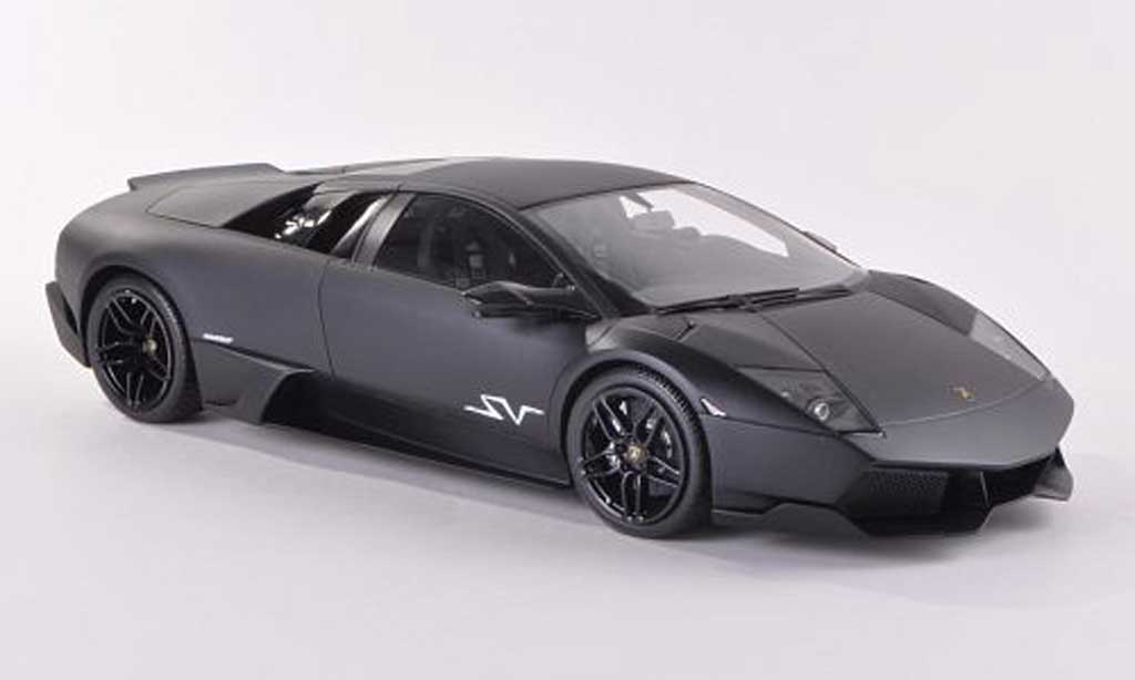 Lamborghini Murcielago LP670 1/18 MR Collection LP670 4 SV Fixed Wing mattzwart modelauto