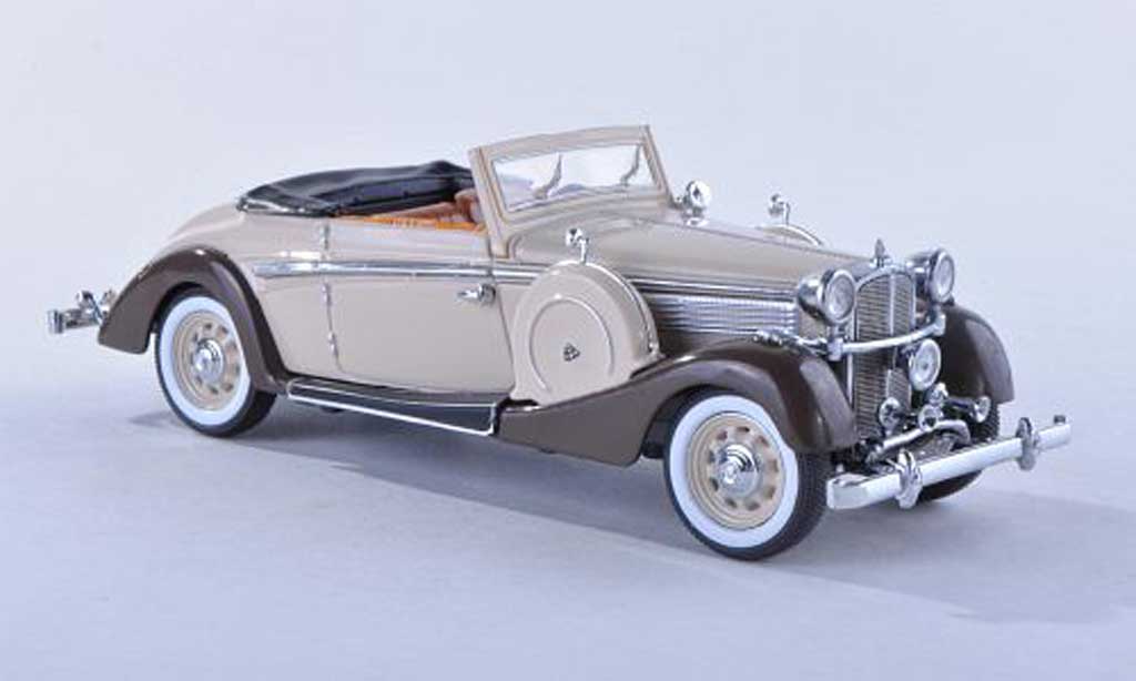 Maybach SW 1/43 Signature 38 cabriolet beige/brun 2-portes 1937 modelauto