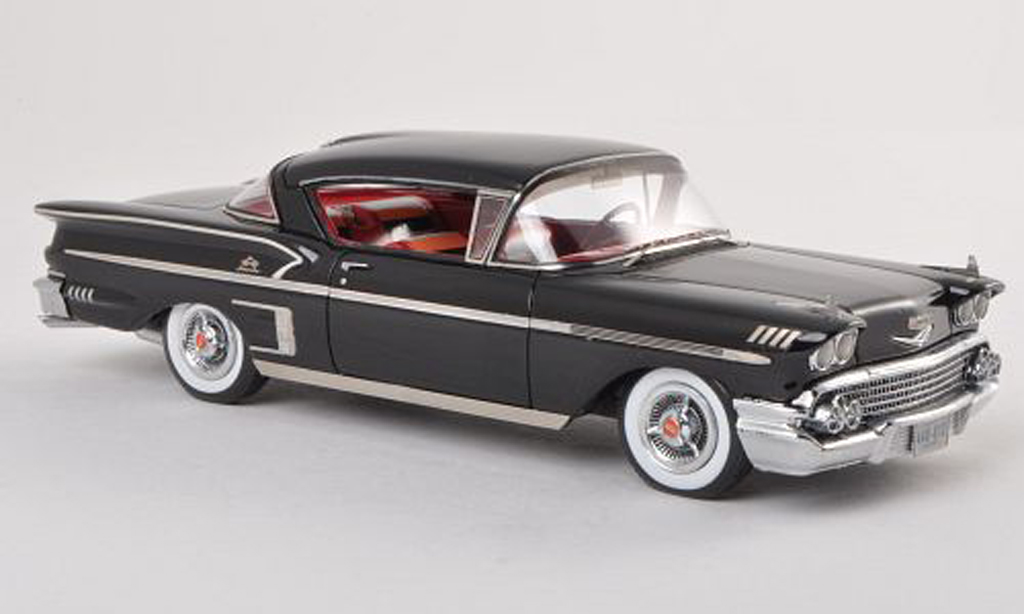 Chevrolet Bel Air 1958 1/43 Neo 1958 Impala 2-Door Hardtop Coupe zwart modelauto