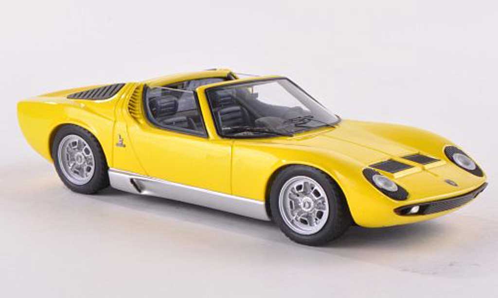 Lamborghini Miura Roadster 1/43 Look Smart Roadster geel Brussel 1968 modelauto