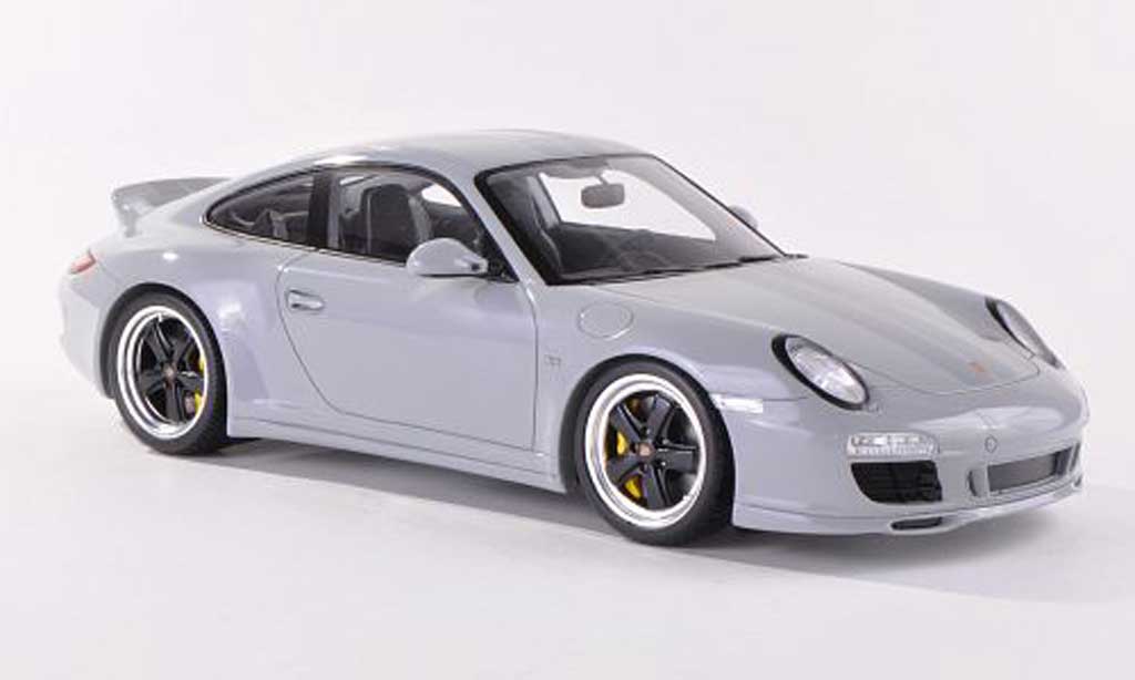 Porsche 997 S 1/18 Spark Carrera Sport Classic grijs mit grijsen Streifen modelauto