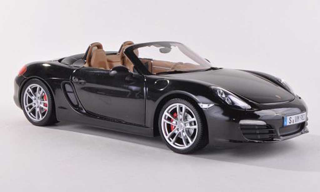 Porsche Boxster 1/18 Minichamps S (981) zwart 2012 modelauto