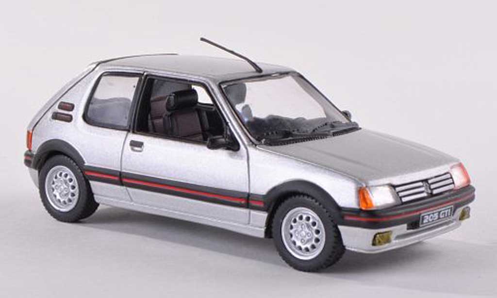 Peugeot 205 GTI 1/43 Norev GTI 1.6 grijs modelauto