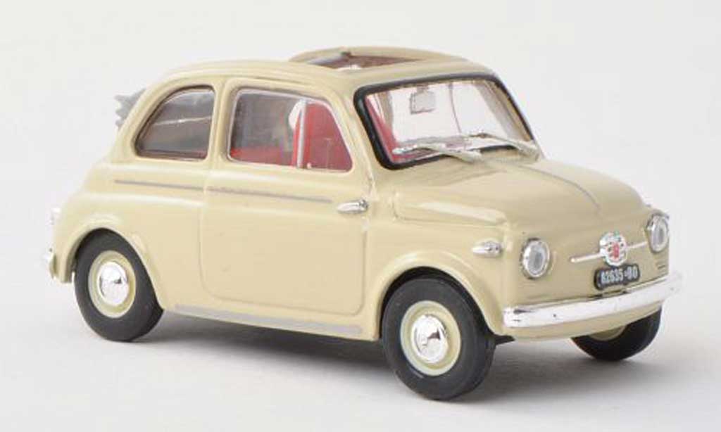 Fiat 500 1/43 Brumm Nuova beige offenes toit rabattable 1957 modelauto