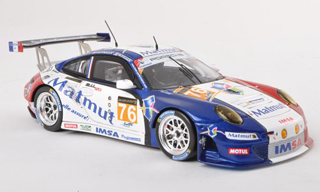 Porsche 997 GT3 RSR 1/43 Spark GT3 RSR 2013 No.76 Imsa Performance Matmut 24h Le Mans C.Bourret/R.Narac/J.K.Vernay modelauto