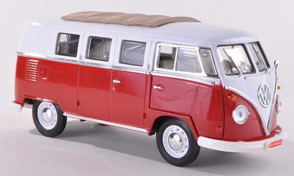Volkswagen T1 1/43 Motor City Classics Samba Coca-Cola rood/wit 1962 modelauto