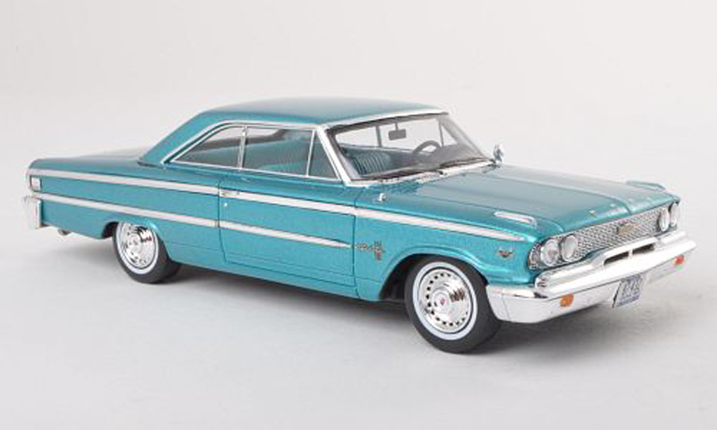 Ford Galaxy 1/43 Spark 500 turquoise modele special MCW L.E.300 1963 modelauto